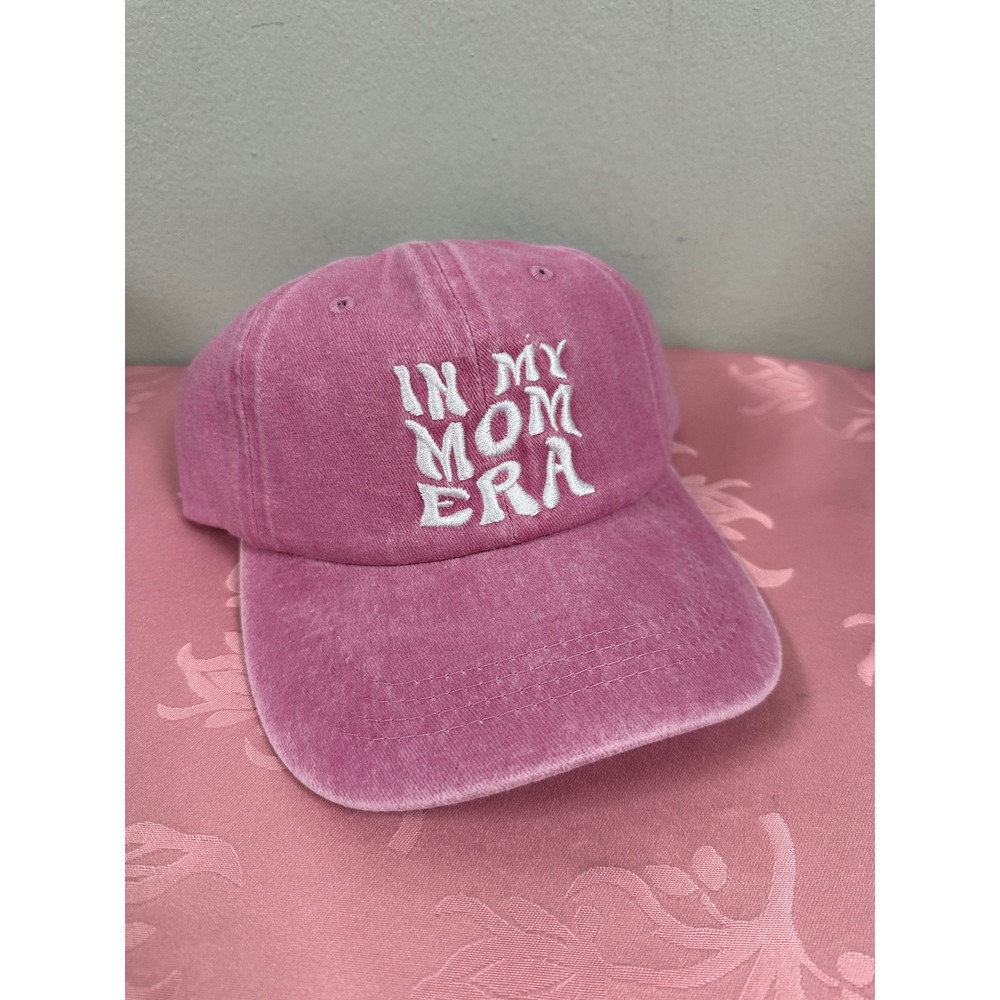In My Mom Era Baseball Cap Acid Wash Pink Embroidered Hat Adjustable NWT